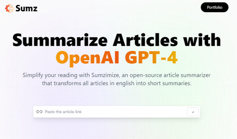 Sumzimize - OpenAI GPT4 summaries